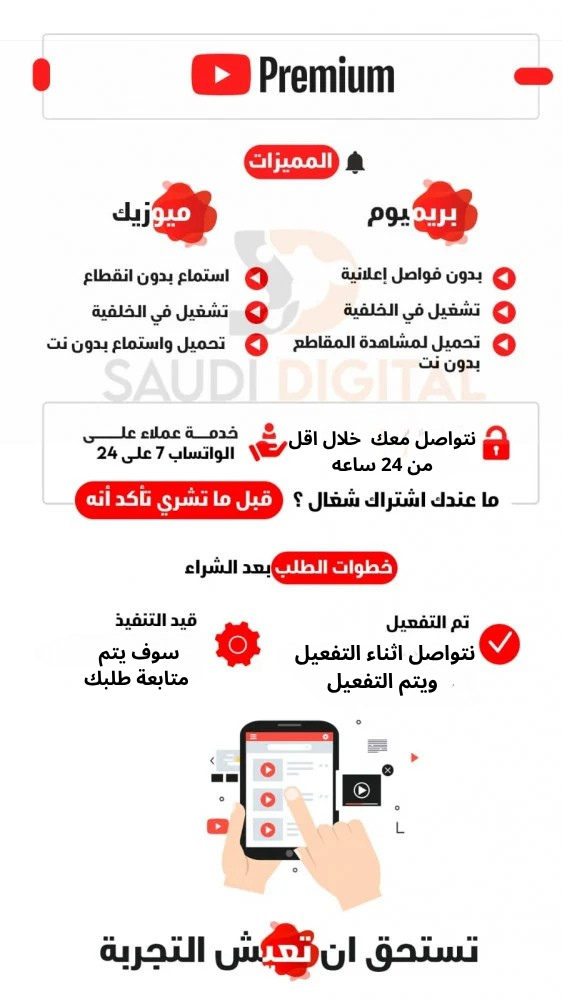 يوتيوب بريميوم فردي سنة